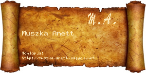Muszka Anett névjegykártya